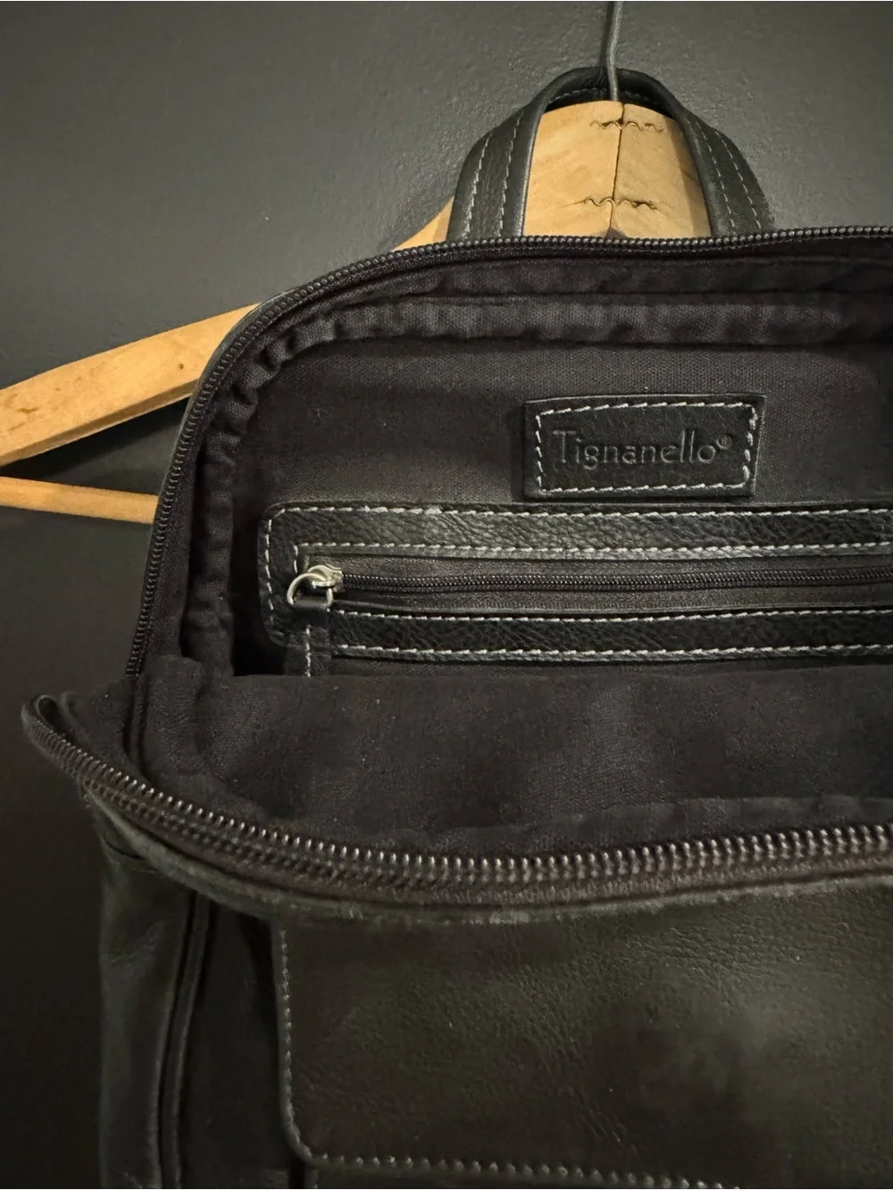 Vintage Y2K Minimalist Black Leather Travel Mini Backpack